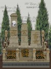 Эксклюзивный памятник. Эскиз. Ограждение с латунными трубами. <span